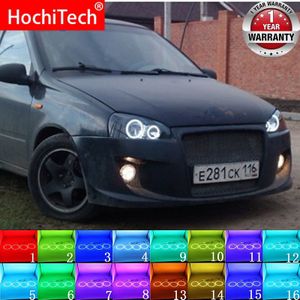 Multi-color RGB LED Angel Eyes Halo Ring Eye DRL RF Afstandsbediening voor Lada Kalina 1119 1118 1117 119 117 2005 Accessoires
