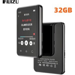 Ruizu D66 Bluetooth 5.0 MP3 Speler Touch Screen Muziekspeler Draagbare Audiospeler Ondersteuning Fm Radio Recorder E-Book Klok Video