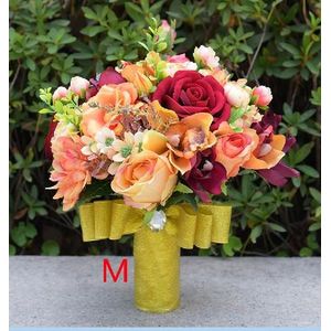 Perfectlifeoh Wilde Bloemen Bruidsmeisje Boeketten Rozen Bruiloft Bloem Dahlia Boeket