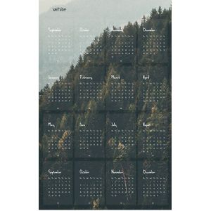 Zwart-Wit Serie Transparante Kalender Kaart Ins Stijl Desktop Collage Kalender Tijdschema Planner