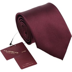 Huishi Mode Wijn Rode Effen Streep Check Skinny Tie 100% Waterdicht Stropdas 6 Cm Stropdas Voor Mannen Formele Zakelijke Wedding party