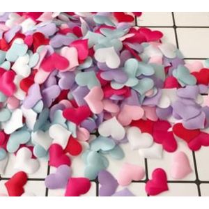 1000 STUKS Stof Spons Hart Bloemblaadjes Bruiloft Hand Gooien Bloemen Party Confetti Tafeldecoratie Verjaardag Thuis Tapijt Decoratie