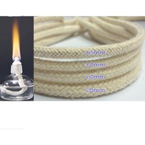 Diameter 3-4-5mm rookloze alcohol lamp boter lamp lont touw effen core katoenen touw natuurlijke kleur 10 meter
