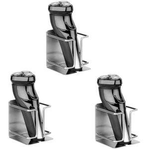 3X Elektrische Scheerapparaat Houder Wandmontage Zelfklevende Rvs Scheerapparaat Houder Muur Gemonteerde Badkamer Scheerapparaat Houder retail