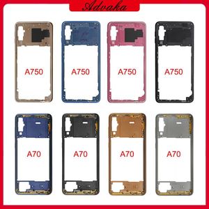 Advaka Midden Frame Bezel Plate Cover Vervangende Onderdelen Voor Samsung Galaxy A70 A705 / A7 A750 Mid Behuizing Case