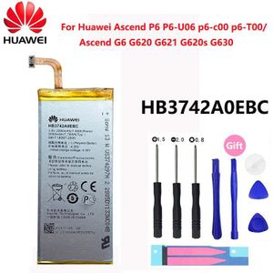100% Originele Hua Wei 2050Mah HB3742A0EBC Vervangende Telefoon Batterij Voor Huawei Ascend G6 G620S G630 G7 P6 P7 Mini batterijen