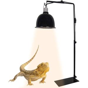 Reptiel Lamp Stand Verstelbare Telescopische Metalen Vloerlamp Beugel Voor Succulent Hagedis Schildpad Verwarming Licht Houder