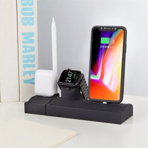 2 IN1 Siliconen Charging Stand voor iPhone Oplader Houder Docking Station Dock voor Apple Horloge 1 2 3 4 voor airPods