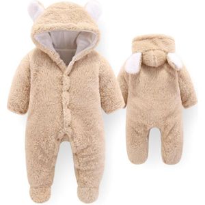 Pasgeboren Baby Winter Rompertjes Kleding Jongen Meisje Kledingstuk Zachte Fleece Jumpsuit Thicken Warme Comfortabele Pyjama Playsuit