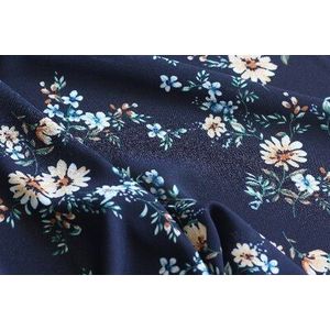 Retro Gedrukt Bloemen Parijs Chiffon Stof Voor Naaien Vrouw Jurk En Blouse Non-Transparante