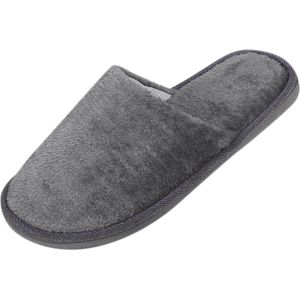 Thuis Slippers Mannen Slippers Winter Warme Korte Pluche Flock Slippers Voor Mannen Zapatillas Casa Antislip Naaien Zachte mannelijke Schoenen A60