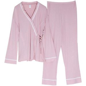 Moederschap Pyjama V-hals Kimono Modal Zachte Moederschap Verpleging Pyjama Zwangerschap Kleding Homewear Set Moederschap Nachtkleding