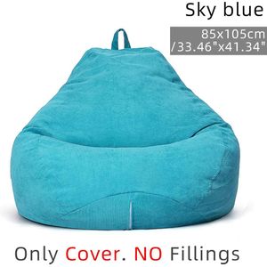 Bean Bag Cover Lui Banken Stoelen Zonder Vulmiddel Corduroy Doek Lounger Stoel Zitzak Bladerdeeg Couch Tatami Woonkamer Meubels