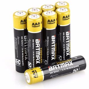 8 Stks 1100 mAh AAA Oplaadbare Ni Batterijen voor AAA Batterijen Batterij AKKU + Batterij case