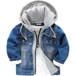 Jongens Jas Kleding Herfst Winter Hooded Denim Jas Voor Baby Meisjes Jas Jas Kids Bovenkleding Kinderen Kleding Uitloper