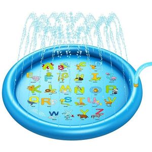 Verkoop 170Cm Kinderen Opblaasbaar Zwembad Sprinkler Pad Paddock Outdoor Zomer Pvc Ronde Fontein