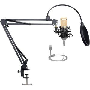 Bm 800 Suspension Scissor Arm Microfoon Mic Stand BM800 Clip Houder En Tafel Montage Klem Pop Filter Voorruit Masker Shield