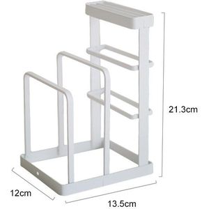 Meltset Metalen Messenblok Snijplank Houder Tools Organisator Keuken Opslag Rek Schotel Pan Pot Deksel Rack Stand