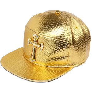 Mannen hip hop cap Golden Cross cap hoed + Ketting + armband Set sieraden Diamond ice out cubaanse chian Sieraden set