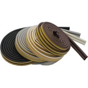 D Type Deur En Raam Afdichting Streep Afdruiprek Zelfklevende Rubber 5 M/10 M Deur En Raam seal Strip Film