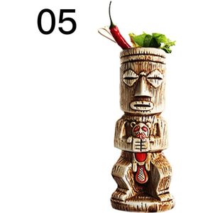 Creatieve Hawaiian Tiki Cup Cocktail Glas Bier Mok Rode Wijn Glas Keramische Islander Tiki Mok Cup Bar Tool