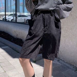 Nomikuma Zomer Vrouwen Shorts Hoge Taille Effen Kleur Corduroy Straight Korte Broek Vrouwelijke Koreaanse Casual Mode 3a713