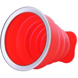 Reizen Cup Rvs Siliconen Intrekbare Vouwen Cups Telescopische Inklapbare Koffie Cups Outdoor Sport Water Cup