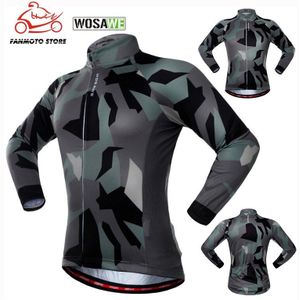 Wosawe Mode Camouflage Herfst En Winter Fiets Kleding Winddicht Lange Mouw Moto Jassen Outdoor Sport Rijden Jas