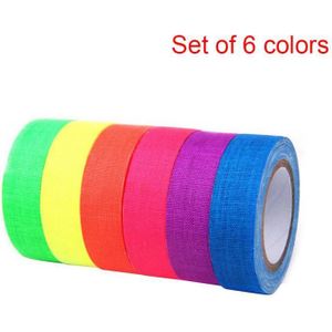 Blacklight Reactieve Glow in The Dark Tape Neon Gaffer Tape Veiligheidswaarschuwing Kleurrijke Fluorescerende Tape UV Lijm Decoratieve Tape