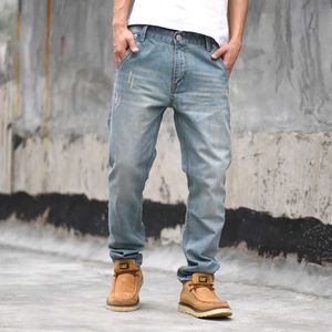 Trend Harem Jeans Mannen Casual Tapered Denim Broek Regular Fit Retro Blauwe Broek Joggers Jeans Broek Man Kleding