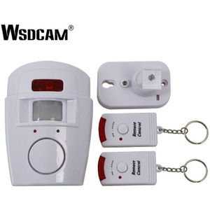 Wsdcam Motion Sensor Alarm Wireless Home Garage Caravan 2 Afstandsbedieningen Security Pir Motion Detectoren Voor Thuis Caravans