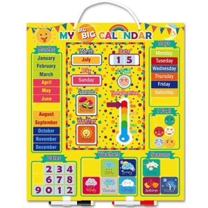 Weer Kalender Magnetische Board Ontwikkeling Leren Verlichting Kinderen Speelgoed 23GD