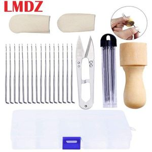 Lmdz 21Pcs Naaldvilten Kit Wol Vilten Gereedschap Met Viltnaalden, Houten Handvat, Schaar, vinger Babybedjes Stitch Punch Gereedschap Set