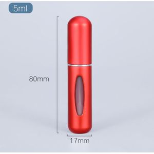 Umetass 5Ml Parfum Fles Spuit Draagbare Mini Geur Doseren Fles Geanodiseerd Aluminium Case Cosmetische Container 1 Stuk