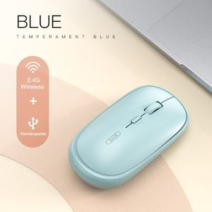 Draadloze Muis Oplaadbare Mute Stille Roze 1600 Dpi Mause Draagbare Kantoor Computer Notebook Ergonomische Muizen Voor Iphone Xiaomi
