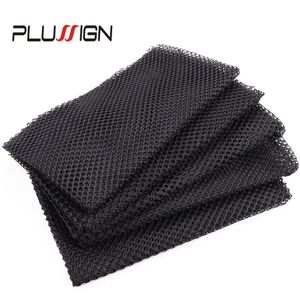 Plussign 5Pcs 100% Polyester Ademende Stof Zwart Haar Weven Netto Stretchable Haarnetjes Weven Haarnetjes Voor Maken Pruiken