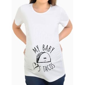 Leuke Zwangere Grappige Print Kleding Vrouwen Tee O-hals Korte Mouw Mijn Baby Houdt Tee Casual Zwangerschap Zomer Top Moederschap tee