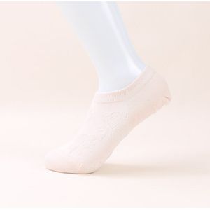 Dong Ai Vrouwen Onzichtbare Boot Sokken Zomer Ademende Sokken Bloem Gekamd Katoen Siliconen Antislip Enkel Lage Vrouwelijke sox