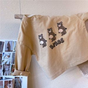 Milancel Herfst Kids Blouse Beer Print Meisjes Base Blouse Korte Lange Mouw Tee Jongens Kleding