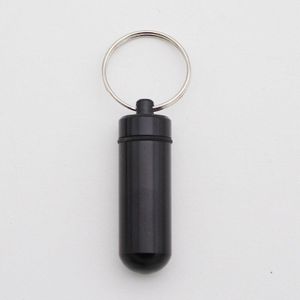 Draagbare Geneeskunde Fles Aluminium Mini Draagbare Sleutelhanger Opknoping Fles Afgesloten Pakhuis Waterdichte Metalen Geneeskunde Doos