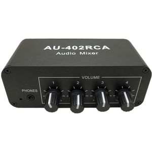 Multi-Source Rca Mixer Stereo O Reverberator O Switch Switcher 4 Ingang 2 Uitgang Driver Hoofdtelefoon Volumeregeling