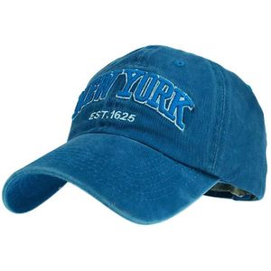 Vintage Verstelbare York Geborduurde Cap Gewassen Doek Hoeden Mannen Winter Baseball Caps Buiten Causale Streetwear