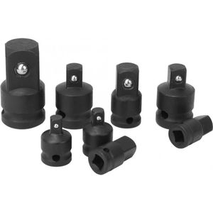 8 Stks/set 1/4 3/8 1/2 Zwart Ratelsleutel Socket Adapter Reducer Crv Slagmoersleutel Converter Set