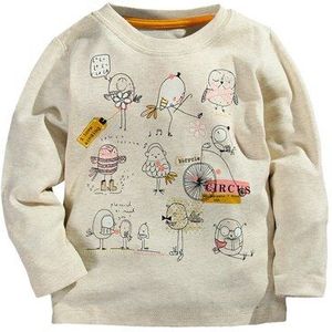 Geliefde Angel Kinderen Lange Mouwen T-shirt Herfst Winter 100% Katoen Kids Tee Cartoon Vogel Baby Jongens Meisjes T-shirt 1- 6 Jaar