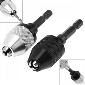 0.3-6.5Mm Twist Boor Chuck Schroevendraaier Slagschroevendraaier Adapter Met 1/4 Hex Shank Drie Klauw Voor Elektrische grinder