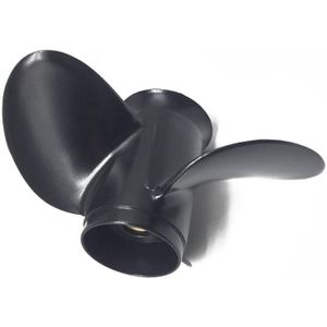 Balck Aluminium Boot Buitenboordmotor Propeller Voor Suzuki 9.9-15HP Zwart 3 Blades 10 Spline Tand 9 1/4X11