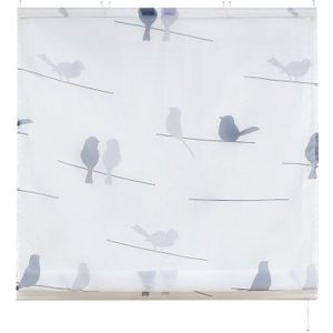 Romeinse Gordijn Vogel Gedrukt Windows Sheer Tulle Magic Gordijnen Schaduw Voile Gordijnen Volant Voor Keuken Thuis Decoratie