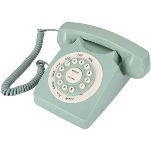 Vintage Vaste Telefoon Retro Stijl Snoer Desktop Telefoon Antieke Europese Telefoon Green High Definition Call Grote Clear Knop