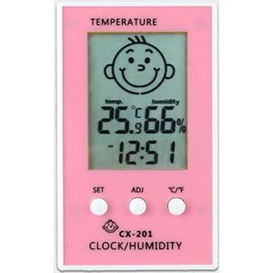 Digitale Hygrometer Thermometer Klok Luchtvochtigheid Meter Indoor Outdoor Nauwkeurige Thuis LCD Display Baby Glimlach