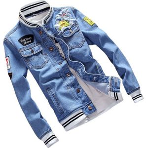 Dimusi Mannen Denim Jassen Mannelijke Trendy Ripped Denim Bomber Jassen Heren Casual Windjack Cowboy Jeans Jassen Kleding